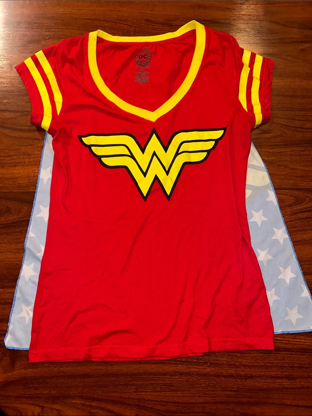 DC COMICS ORIGINALS Wonder Woman Costume Caped Tee Size XL J